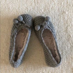 Fuzzy hard sole slippers